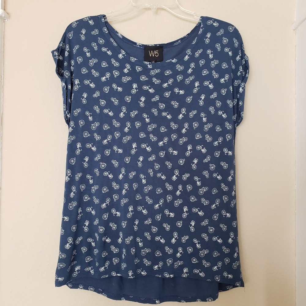 COPY - W5 Bicycle Print T-shirt, Medium